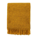 Organic Wool Throw Mustard