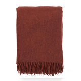 Organic Wool Throw Terra rust