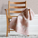 Pony Dusty Pink - Organic lambs wool Baby Blanket