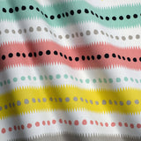 Stripedot White /Multi - Cotton fabric