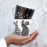 Astro Black/White - Large Porcelain Mug