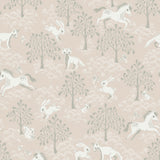 Fairytale Fox Dusty Pink - Wallpaper