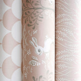 Fairytale Fox Dusty Pink - Wallpaper