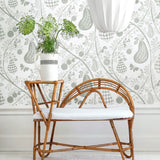 Fruit Garden  White/Green - Wallpaper