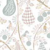 Fruit Garden  White/Pastel - Wallpaper