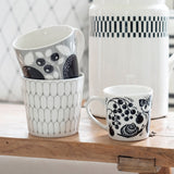 Wild at heart White/Black - Small Porcelain Mug