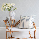 Espalier Eggshell blue/White - Wallpaper