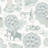 Jardin de la vie White/Blue - Wallpaper