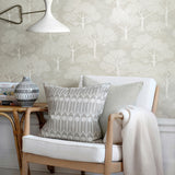 Wallpaper Woodland notes Clay Beige