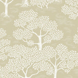 Woodland notes Rye Yellow - Wallpaper