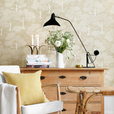 Woodland notes Rye Yellow - Wallpaper