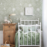 Happy Cloud Sage green - Wallpaper