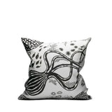 Aquatic  White/Vintage Black - Cushion cover 40x40 cm