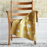 Shooting Star Mustard - Organic Cotton Baby Blanket