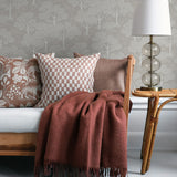 Organic Wool Throw Terra rust