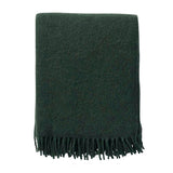 Organic Wool Throw Pinetree Green