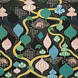 Saga Forest Black/Multi - Cotton fabric