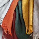 Organic Wool Throw Terra rust